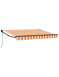 Tenda da Sole Giallo, Arancione e Bianco 3,5 x 2 m