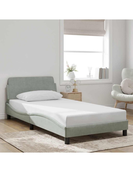 Giroletto Dover Grigio Chiaro 100x190 cm in Velluto