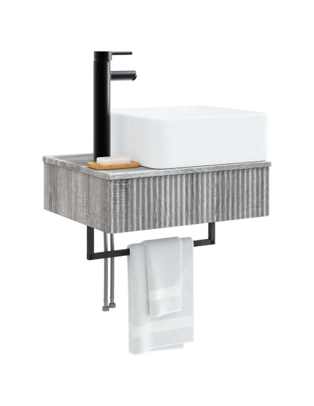 Lavabo da Parete Sonoma grigio 50 x 41 x 39 cm