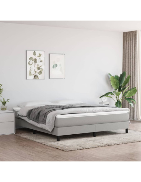 Materasso a Molle Insacchettate Rigidità Media Grigio Chiaro 193x203x20 cm King in Tessuto