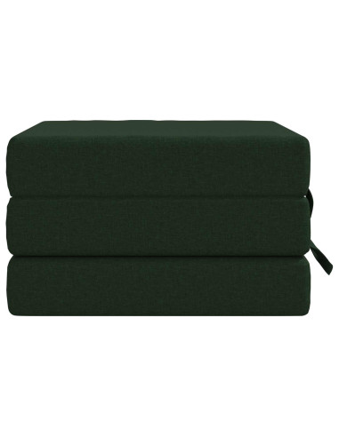 Divano Letto Pieghevole 90 x 63 x 45 cm Verde Scuro