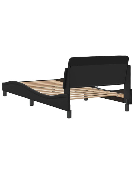 Giroletto Dover Nero 100x190 cm in Similpelle