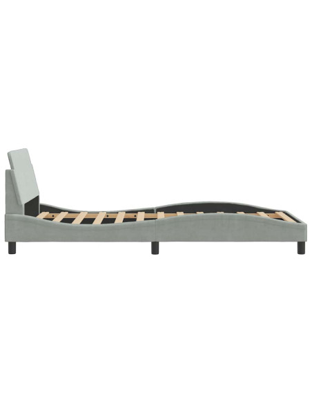 Giroletto Dover Grigio Chiaro 100x203 cm in Velluto