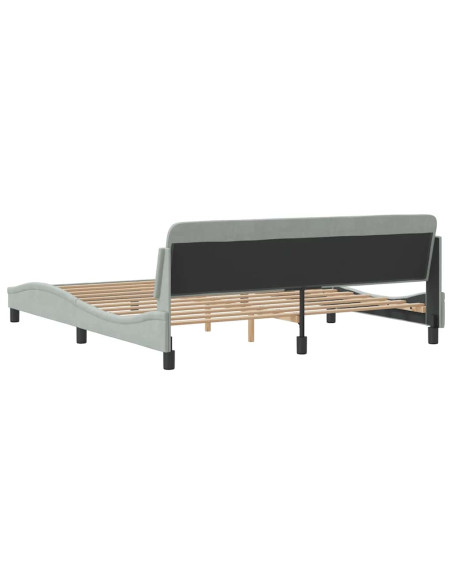 Giroletto Dover Grigio Chiaro 183x213 cm in Velluto