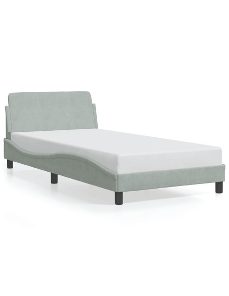 Giroletto Dover Grigio Chiaro 100x190 cm in Velluto