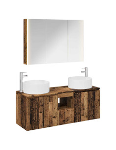 Set di Armadi da Bagno 4 pcs Legno antico 103,5 x 15,5 x 70 cm