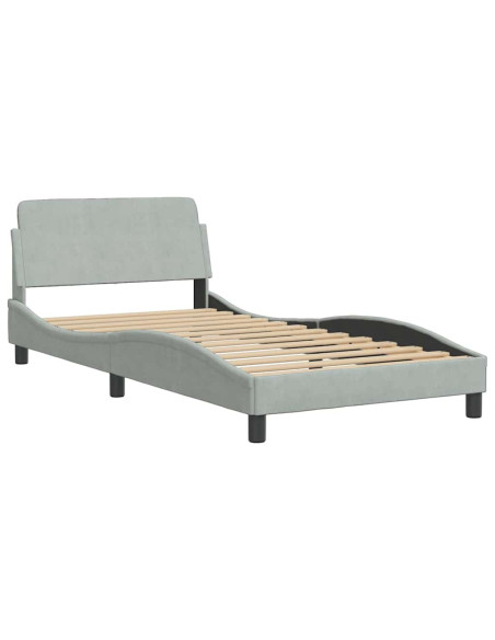 Giroletto Dover Grigio Chiaro 100x190 cm in Velluto