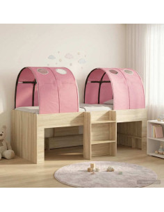 Letto con Tunnel 3 pz Rovere Sonoma e Rosa Legno ingegnerizzato
