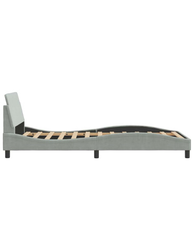 Giroletto Dover Grigio Chiaro 100x190 cm in Velluto
