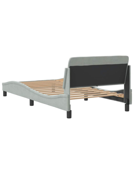 Giroletto Dover Grigio Chiaro 100x190 cm in Velluto