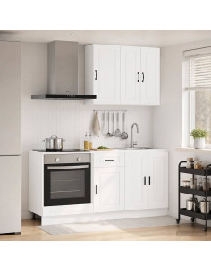 Unità Cucina PORTO 5 pcs Bianco Legno ingegnerizzato