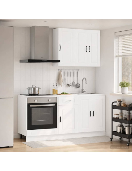 Unità Cucina PORTO 5 pcs Bianco Legno ingegnerizzato