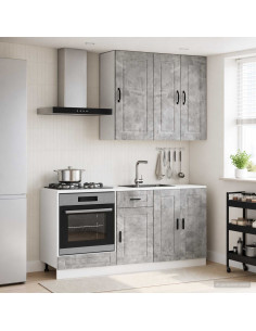 Unità Cucina PORTO 5 pcs Grigio Cemento Legno ingegnerizzato