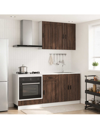 Unità Cucina PORTO 5 pcs Rovere Marrone Legno ingegnerizzato