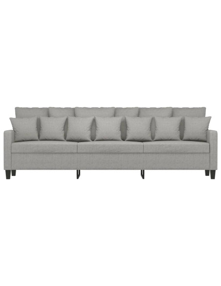 Divano a 3 Posti Grigio Chiaro 210 cm in Tessuto