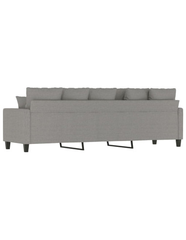 Divano a 3 Posti Grigio Chiaro 210 cm in Tessuto