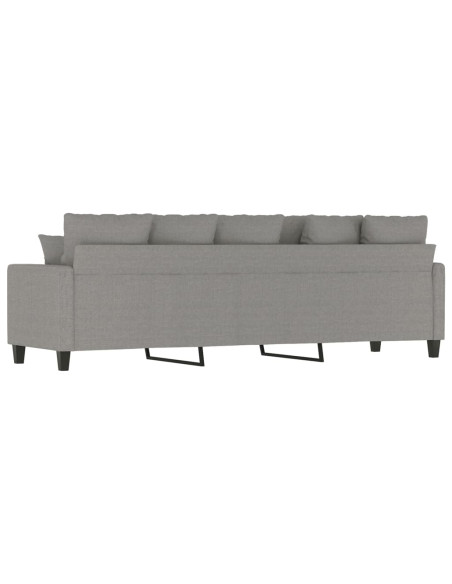 Divano a 3 Posti Grigio Chiaro 210 cm in Tessuto