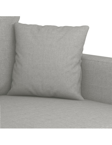 Divano a 3 Posti Grigio Chiaro 210 cm in Tessuto