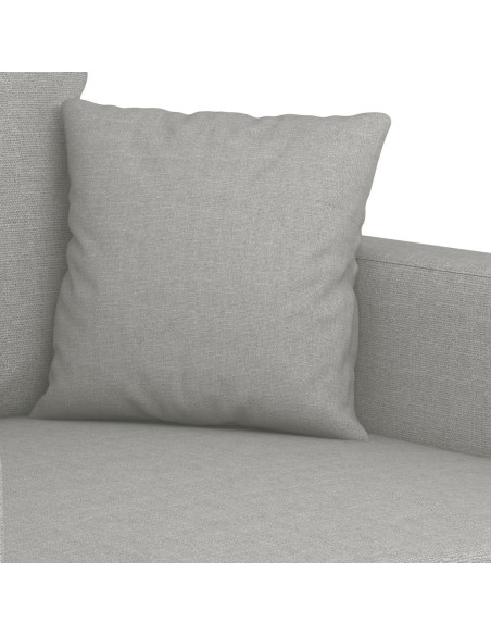 Divano a 3 Posti Grigio Chiaro 210 cm in Tessuto