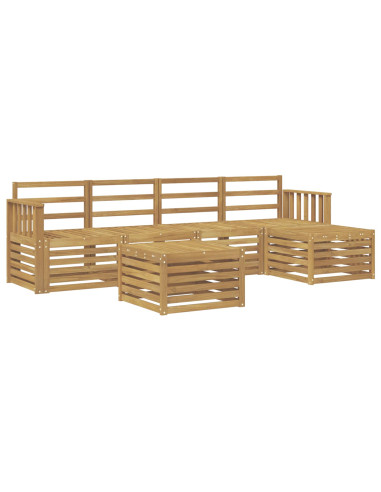 Set di divani da esterno 6 pcs Bianco 59 x 59 x 37 cm