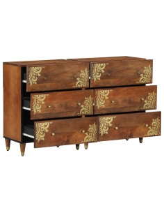 Credenza con cassetto 2 pcs marrone ambrato 60 x 33 x 75 cm 2