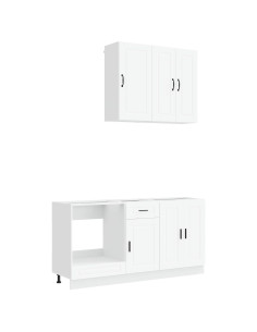 Unità Cucina PORTO 5 pcs Bianco Legno ingegnerizzato 2