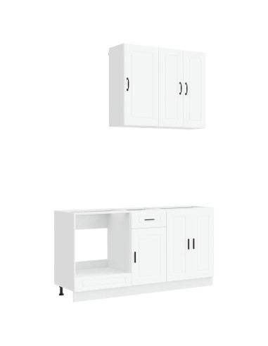 Unità Cucina PORTO 5 pcs Bianco Legno ingegnerizzato