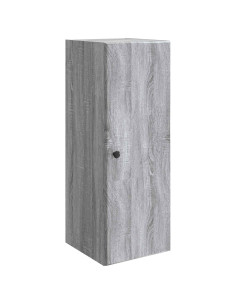 Mobiletto a muro Sonoma grigio 33 x 34,5 x 90 cm