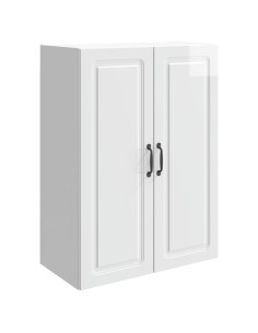 Mobiletto a muro Bianco Lucido 66 x 34,5 x 90 cm