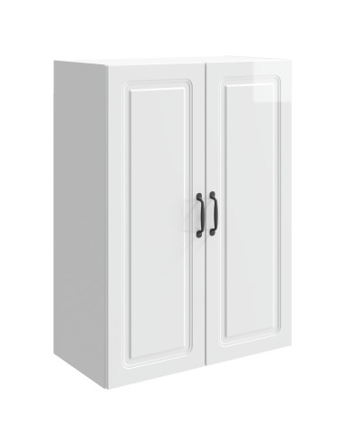 Mobiletto a muro Bianco Lucido 66 x 34,5 x 90 cm