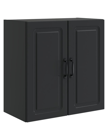 Mobiletto a muro Nero 59 x 31 x 60 cm Legno ingegnerizzato