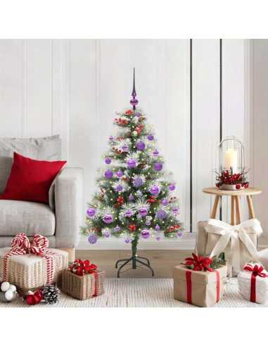 Albero di Natale artificiale Verde e bianco 120 cm