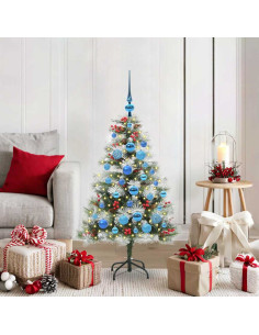 Albero di Natale artificiale Verde e bianco 120 cm