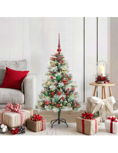 Albero di Natale artificiale Verde e bianco 120 cm