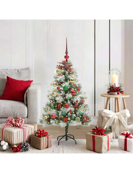 Albero di Natale artificiale Verde e bianco 120 cm