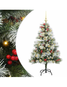 Albero di Natale artificiale Verde e bianco 120 cm 2