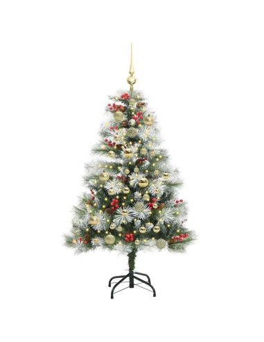 Albero di Natale artificiale Verde e bianco 120 cm