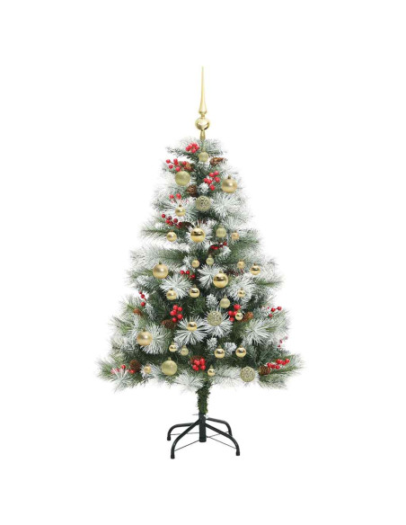 Albero di Natale artificiale Verde e bianco 120 cm