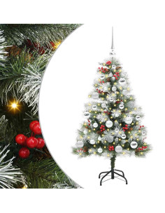 Albero di Natale artificiale Verde e bianco 120 cm 2