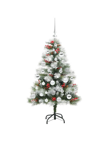 Albero di Natale artificiale Verde e bianco 120 cm