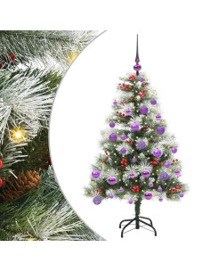 Albero di Natale artificiale Verde e bianco 120 cm 2