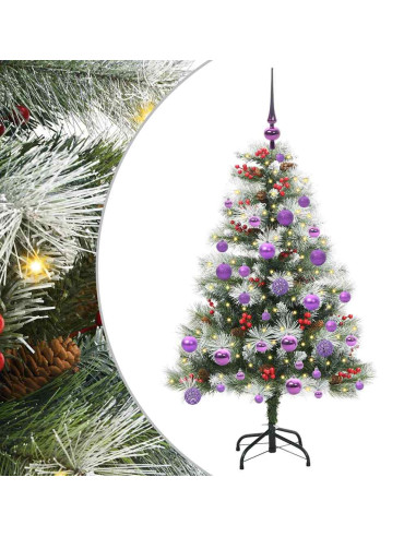 Albero di Natale artificiale Verde e bianco 120 cm