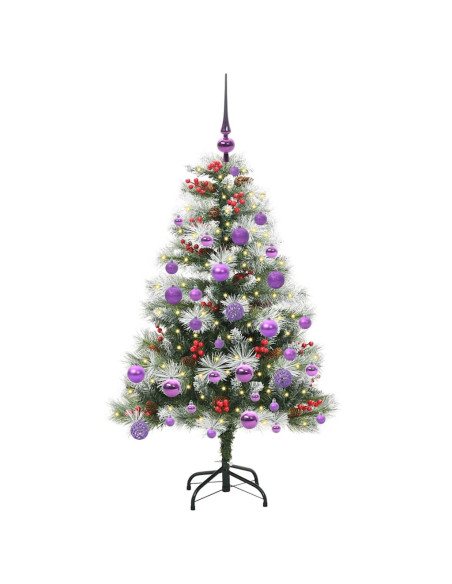 Albero di Natale artificiale Verde e bianco 120 cm