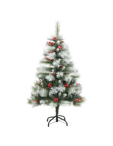Albero di Natale artificiale Verde e bianco 120 cm