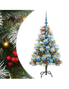 Albero di Natale artificiale Verde e bianco 120 cm 2