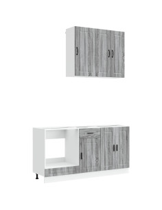 Unità Cucina PORTO 5 pcs Sonoma grigio Legno ingegnerizzato 2
