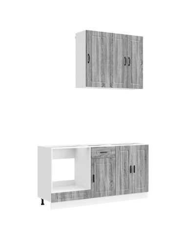 Unità Cucina PORTO 5 pcs Sonoma grigio Legno ingegnerizzato