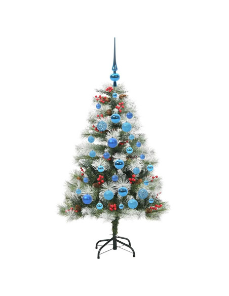 Albero di Natale artificiale Verde e bianco 120 cm