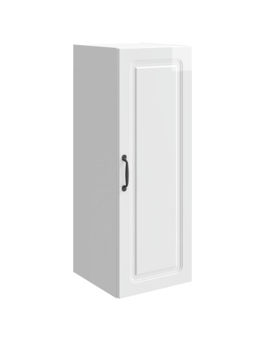 Mobiletto a muro Bianco Lucido 33 x 34,5 x 90 cm