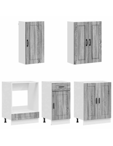Unità Cucina PORTO 5 pcs Sonoma grigio Legno ingegnerizzato